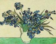 Vase with Irises Vincent Van Gogh